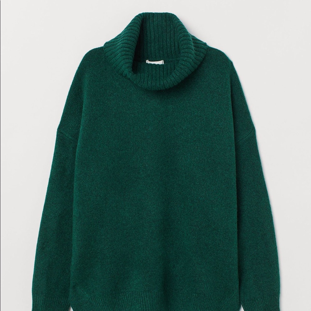 H&M Dark Green Oversized Sweater